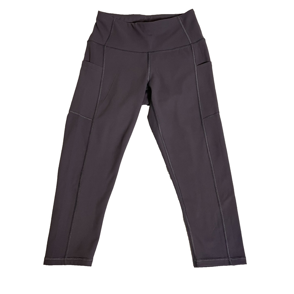NWT Ewedoos Cropped Athletic Leggings Womens S Black Pockets Stretch Comfort